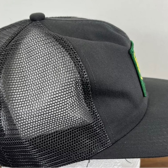 VINTAGE 90s BP British Petroleum Patch Trucker Snapback Hat Cap Gray Workwear - Picture 5 of 15